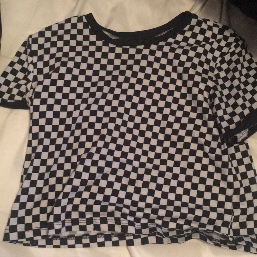 checker board shirt size small